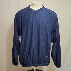 FootJoy Windbreaker Mens Size XL Navy Blue Golf Jacket V-Neck Golf Pullover Rain